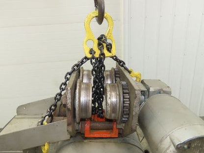 CM Lodestar R 2 Ton Electric Chain Hoist 8 Fpm 14' Lift 635 Power Trolley 3PH