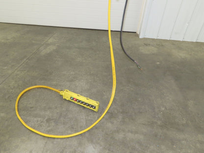 CM Lodestar R 2 Ton Electric Chain Hoist 8 Fpm 14' Lift 635 Power Trolley 3PH