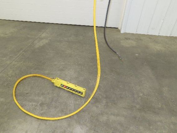 CM Lodestar R 2 Ton Electric Chain Hoist 8 Fpm 14' Lift 635 Power Trolley 3PH