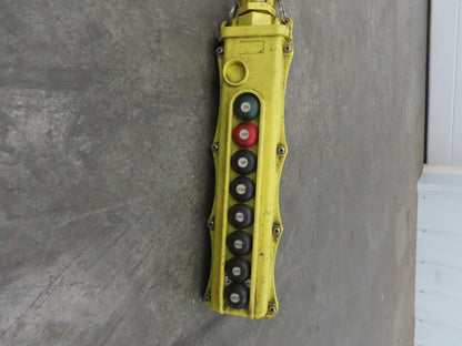 CM Lodestar R 2 Ton Electric Chain Hoist 8 Fpm 14' Lift 635 Power Trolley 3PH