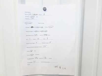 CM Lodestar R 2 Ton Electric Chain Hoist 8 Fpm 14' Lift 635 Power Trolley 3PH