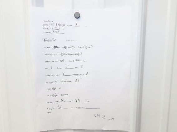 CM Lodestar R 2 Ton Electric Chain Hoist 8 Fpm 14' Lift 635 Power Trolley 3PH