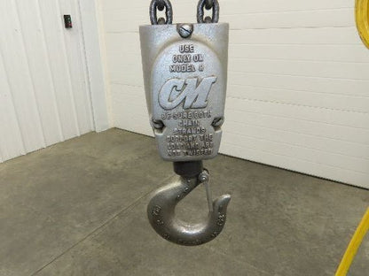 CM Lodestar R 2 Ton Electric Chain Hoist 8 Fpm 14' Lift 635 Power Trolley 3PH