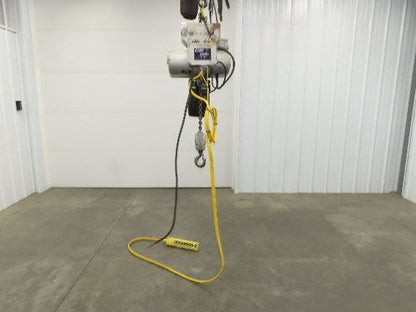 CM Lodestar R 2 Ton Electric Chain Hoist 8 Fpm 14' Lift 635 Power Trolley 3PH