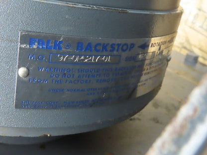 Falk 1110FZ4AA Inline Gearbox Speed Reducer Gear Drive 233:1 Ratio 5RPM Backstop