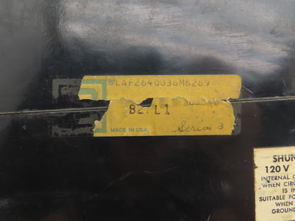 Square D LAF2640036M6269 Molded Case Magnetic Circuit Breaker 400amp 600v