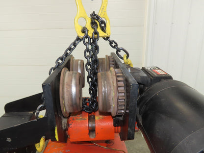 CM Lodestar RRT2 3 ton Electric Chain Hoist 11/3.3 FPM 12' L 635 Power Trolley