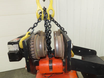 CM Lodestar RRT2 3 ton Electric Chain Hoist 11/3.3 FPM 12' L 635 Power Trolley