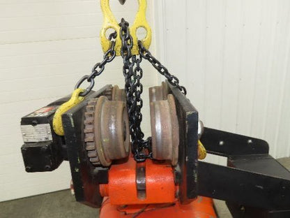 CM Lodestar RRT2 3 ton Electric Chain Hoist 11/3.3 FPM 12' L 635 Power Trolley