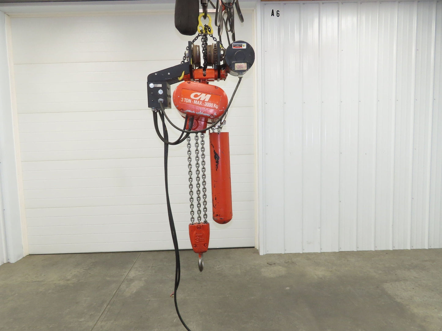 CM Lodestar RRT2 3 ton Electric Chain Hoist 11/3.3 FPM 12' L 635 Power Trolley