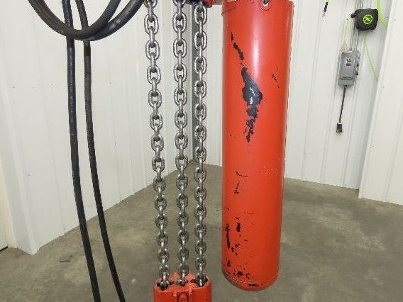 CM Lodestar RRT2 3 ton Electric Chain Hoist 11/3.3 FPM 12' L 635 Power Trolley