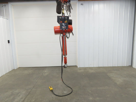 CM Lodestar RRT2 3 ton Electric Chain Hoist 11/3.3 FPM 12' L 635 Power Trolley