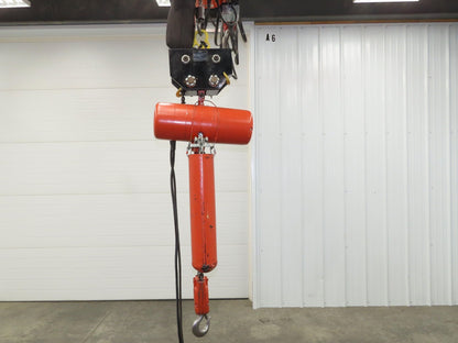 CM Lodestar RT2 3 Ton Electric Chain Hoist 5/1.75 FPM 2 Speed 12' Lift Tolley