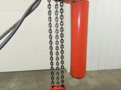 CM Lodestar RT2 3 Ton Electric Chain Hoist 5/1.75 FPM 2 Speed 12' Lift Tolley