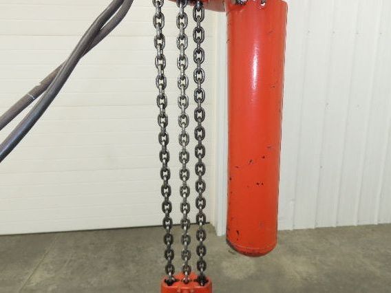 CM Lodestar RT2 3 Ton Electric Chain Hoist 5/1.75 FPM 2 Speed 12' Lift Tolley