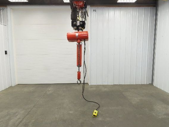 CM Lodestar RT2 3 Ton Electric Chain Hoist 5/1.75 FPM 2 Speed 12' Lift Tolley