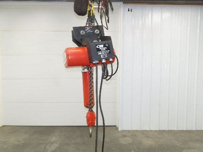 CM Lodestar R2 2 Ton Electric Chain Hoist 2Speed 9'Lift 635 Motor Driven Trolley