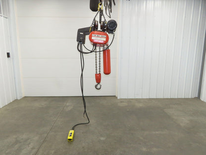 CM Lodestar R2 2 Ton Electric Chain Hoist 2Speed 9'Lift 635 Motor Driven Trolley