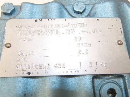 Sew Eurodrive SH67DT90S4ASE1-6TM480 Gearmotor 46.4 Reducer 38rpm 1.5Hp 266/460V