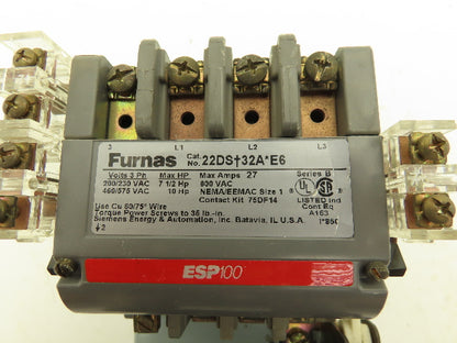 Furnas 22DS+32A*E6 Reversing Motor Starter 230VAC/575VAC 7.5Hp/10Hp