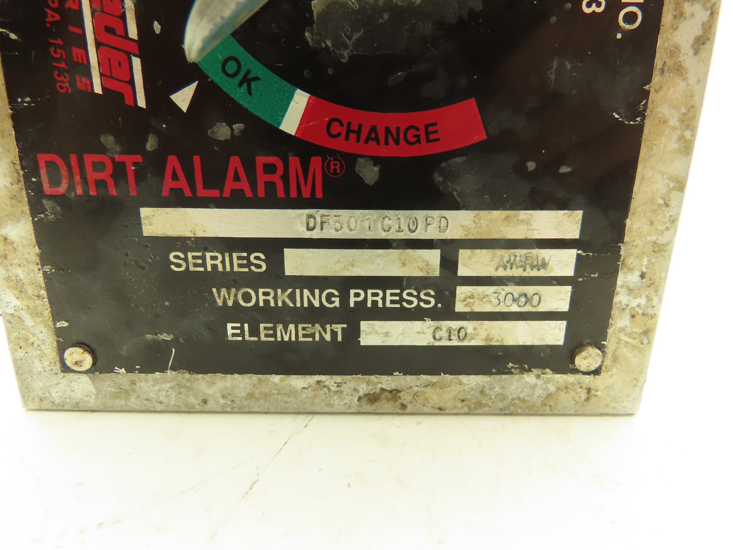 Schroeder DF301C10PD Hydraulic Filter Dirt Alarm Inline Indicator