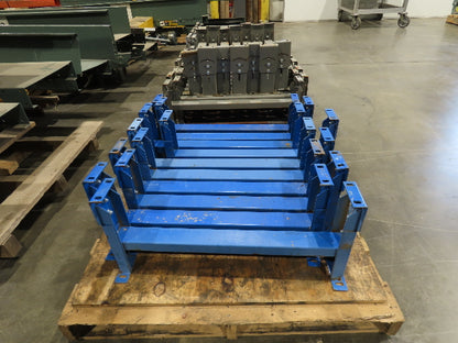 Lewco 30"W Conveyor Leg Stationary Floor Support BLUE 13-1/2" to 18"H Heavy Duty