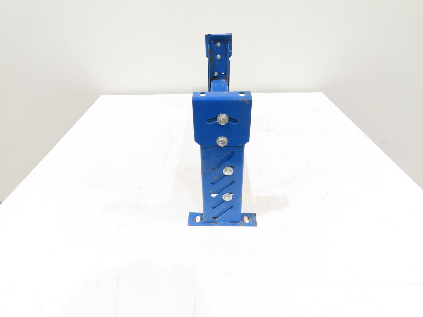 Lewco 30"W Conveyor Leg Stationary Floor Support BLUE 13-1/2" to 18"H Heavy Duty