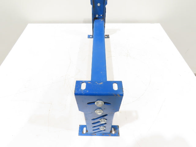 Lewco 30"W Conveyor Leg Stationary Floor Support BLUE 13-1/2" to 18"H Heavy Duty