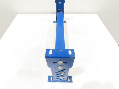 Lewco 30"W Conveyor Leg Stationary Floor Support BLUE 13-1/2" to 18"H Heavy Duty