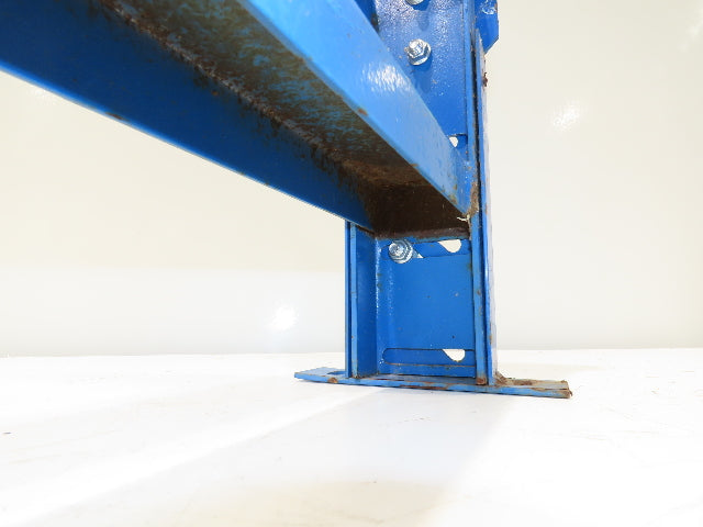 Lewco 30"W Conveyor Leg Stationary Floor Support BLUE 13-1/2" to 18"H Heavy Duty