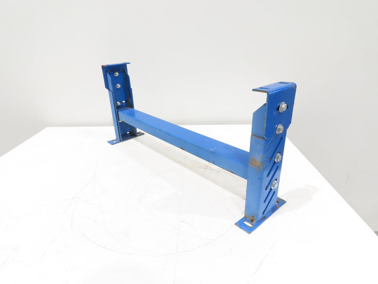 Lewco 30"W Conveyor Leg Stationary Floor Support BLUE 13-1/2" to 18"H Heavy Duty