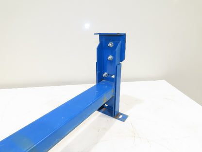 Lewco 34"W Conveyor Leg Stationary Floor Support BLUE 13-1/2" to 18"H Heavy Duty