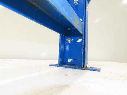 Lewco 34"W Conveyor Leg Stationary Floor Support BLUE 13-1/2" to 18"H Heavy Duty