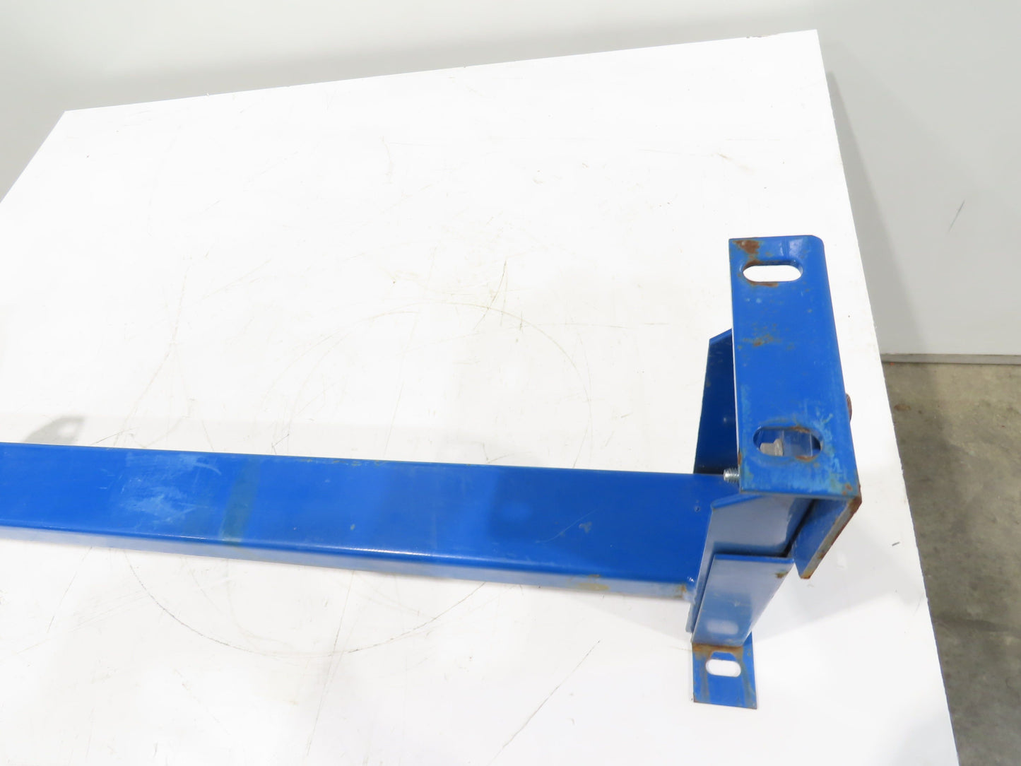 Lewco 34"W Conveyor Leg Stationary Floor Support BLUE 13-1/2" to 18"H Heavy Duty