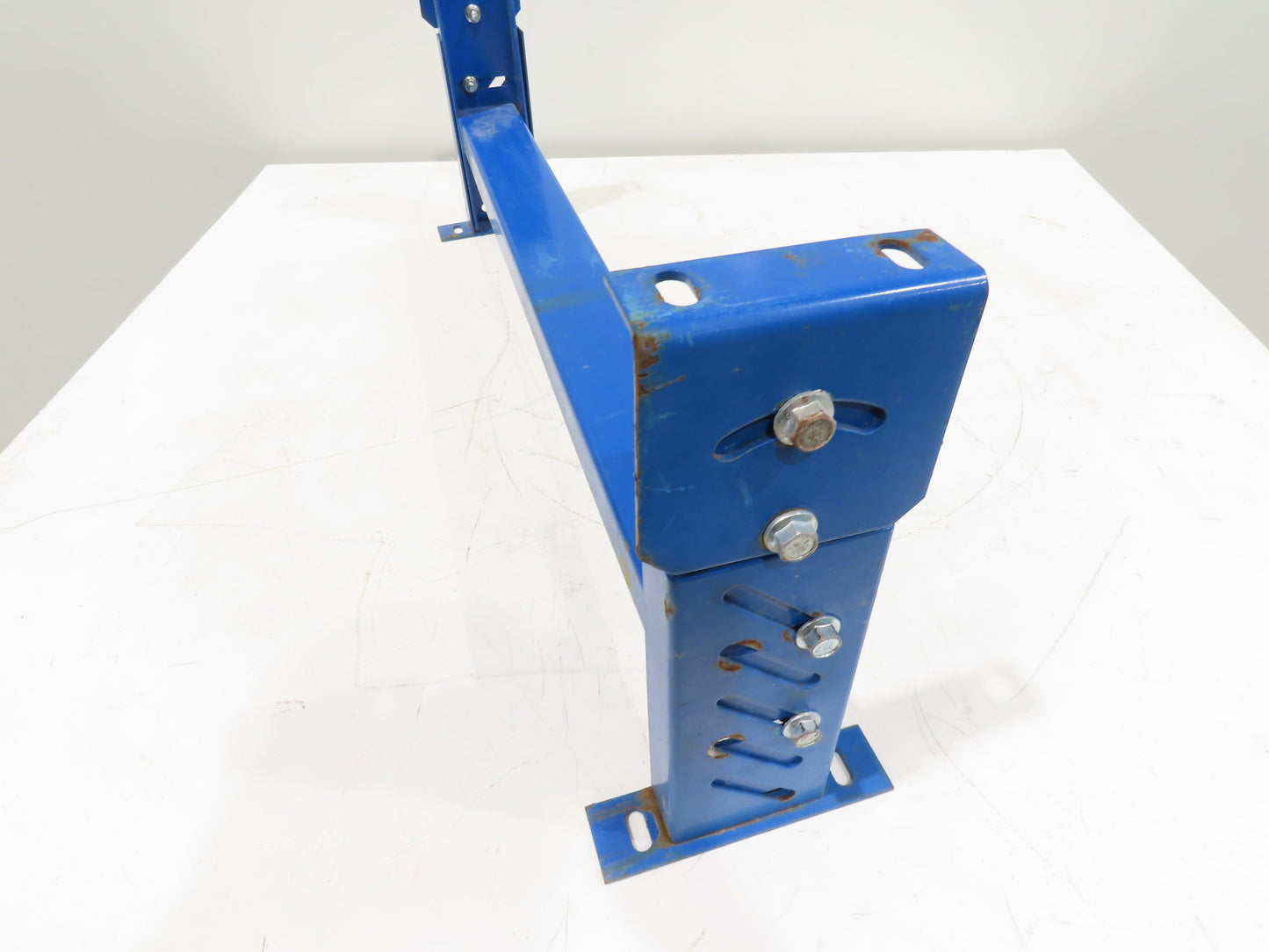 Lewco 34"W Conveyor Leg Stationary Floor Support BLUE 13-1/2" to 18"H Heavy Duty