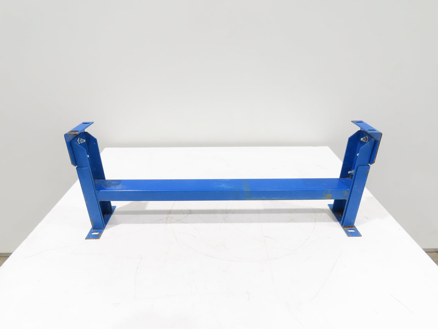 Lewco 34"W Conveyor Leg Stationary Floor Support BLUE 13-1/2" to 18"H Heavy Duty