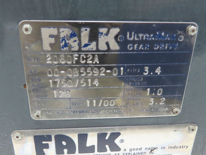 Falk 2060FC2A UltraMax Gearbox 3.4 Reducer 514 Rpm 128 Hp