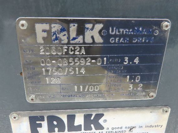 Falk 2060FC2A UltraMax Gearbox 3.4 Reducer 514 Rpm 128 Hp