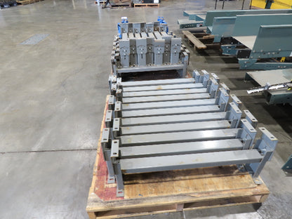 Lewco 34"W Conveyor Leg Stationary Floor Support GRAY 10" to 13-1/2"H