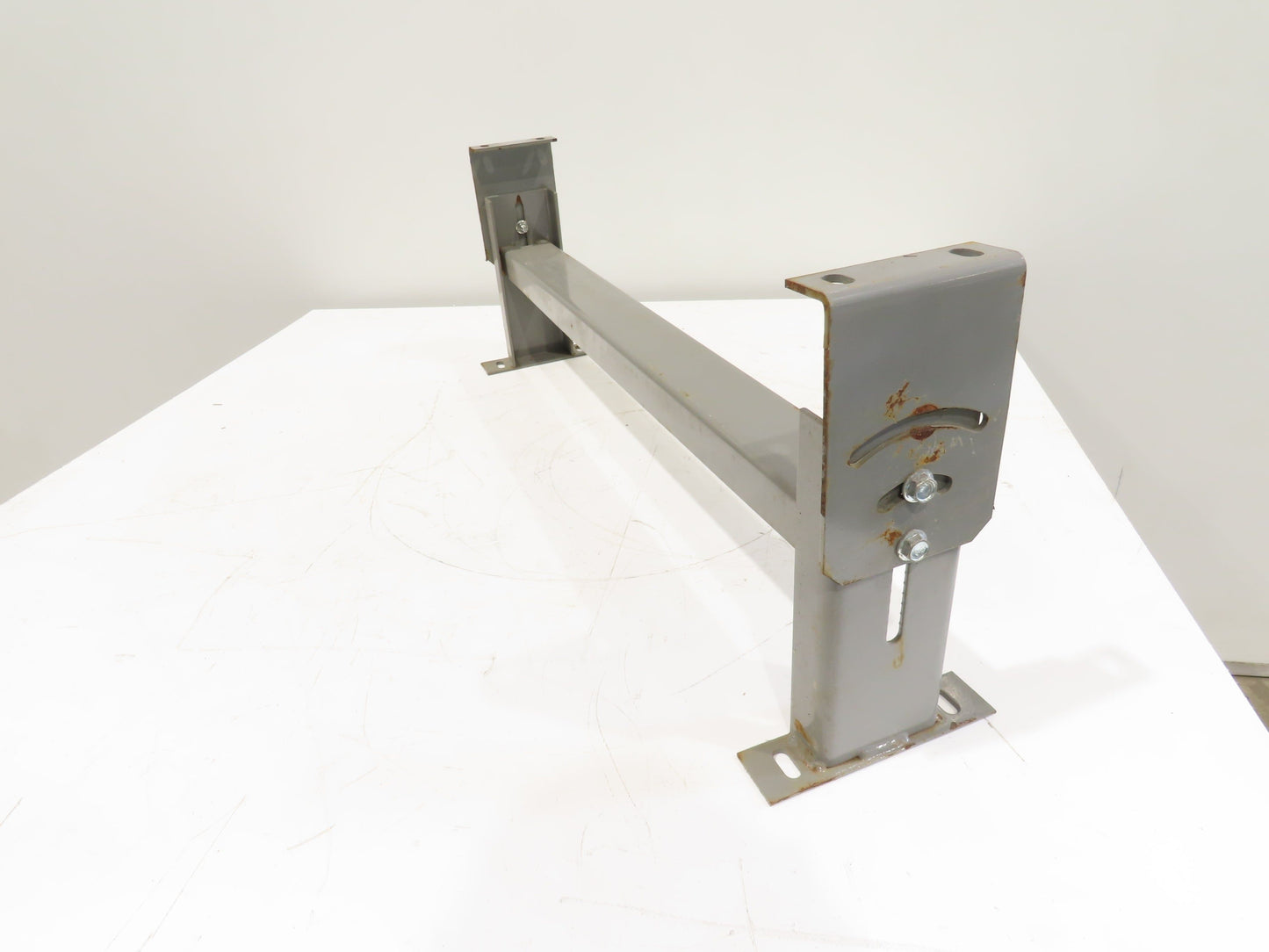 Lewco 34"W Conveyor Leg Stationary Floor Support GRAY 10" to 13-1/2"H