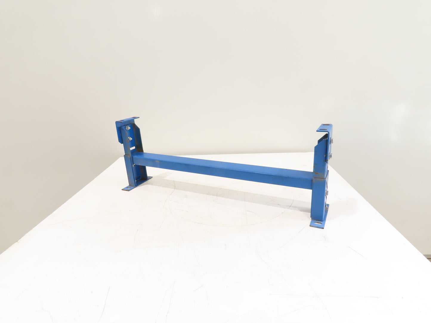 Lewco 34"W Conveyor Leg Stationary Floor Support BLUE 12-1/2" to 14"H Heavy Duty