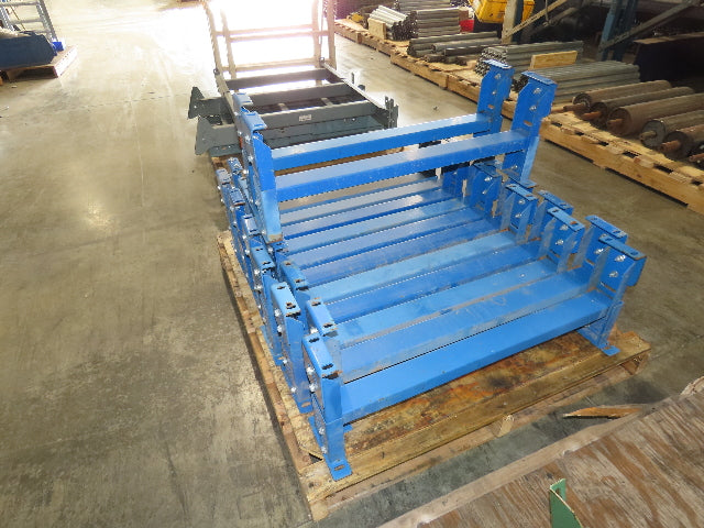 Lewco 34"W Conveyor Leg Stationary Floor Support BLUE 12-1/2" to 14"H Heavy Duty