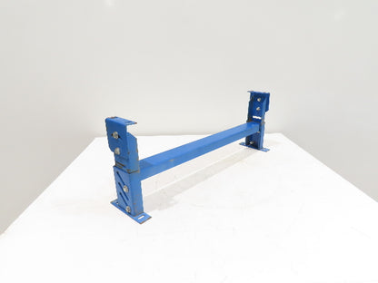 Lewco 34"W Conveyor Leg Stationary Floor Support BLUE 12-1/2" to 14"H Heavy Duty