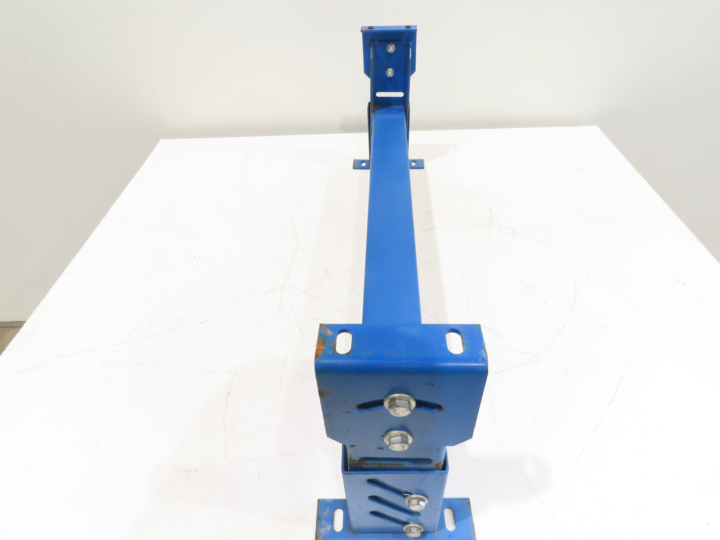 Lewco 34"W Conveyor Leg Stationary Floor Support BLUE 12-1/2" to 14"H Heavy Duty