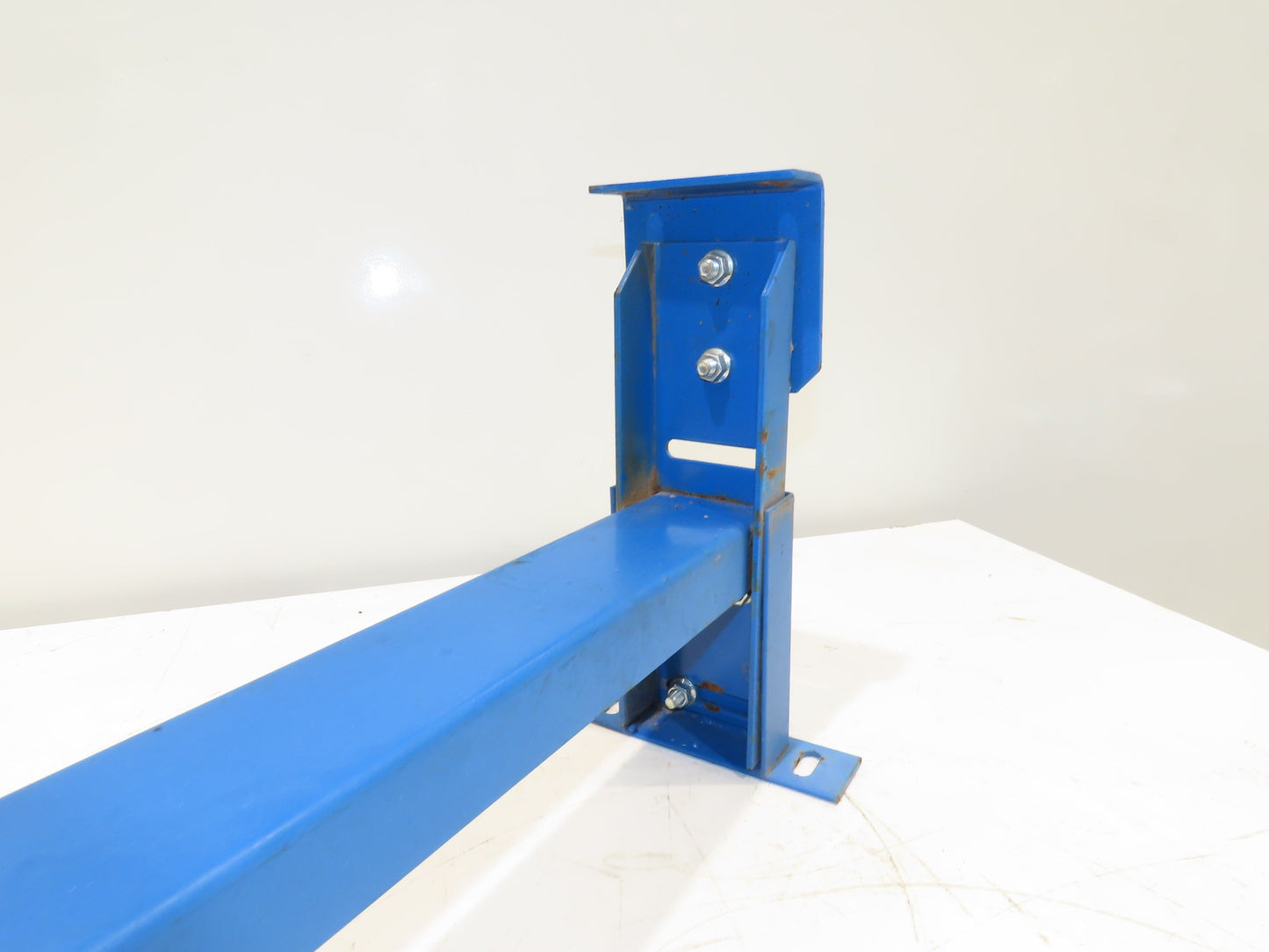 Lewco 34"W Conveyor Leg Stationary Floor Support BLUE 12-1/2" to 14"H Heavy Duty