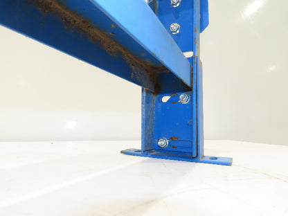 Lewco 34"W Conveyor Leg Stationary Floor Support BLUE 12-1/2" to 14"H Heavy Duty