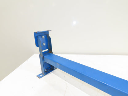Lewco 34"W Conveyor Leg Stationary Floor Support BLUE 12-1/2" to 14"H Heavy Duty