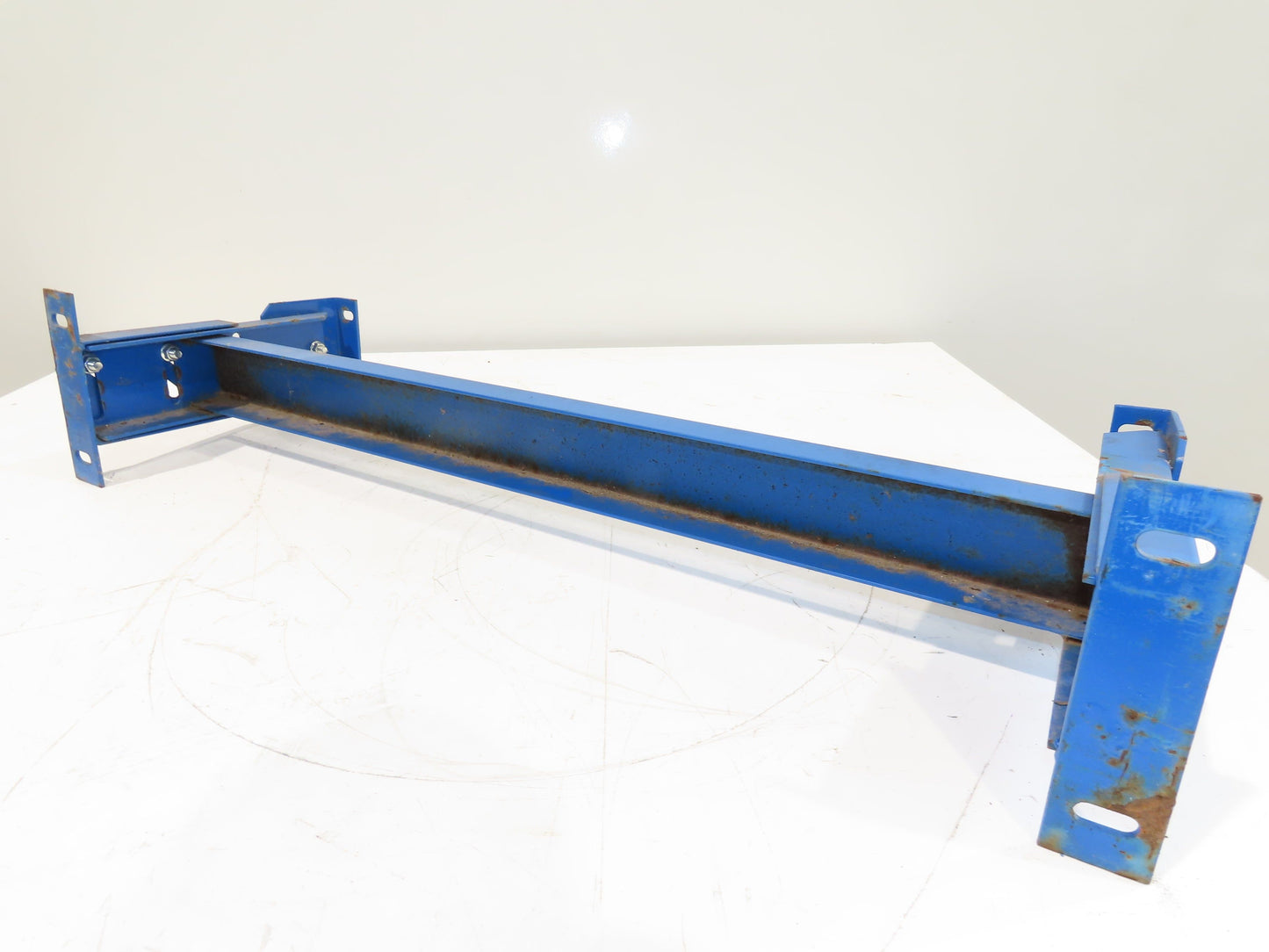 Lewco 34"W Conveyor Leg Stationary Floor Support BLUE 12-1/2" to 14"H Heavy Duty