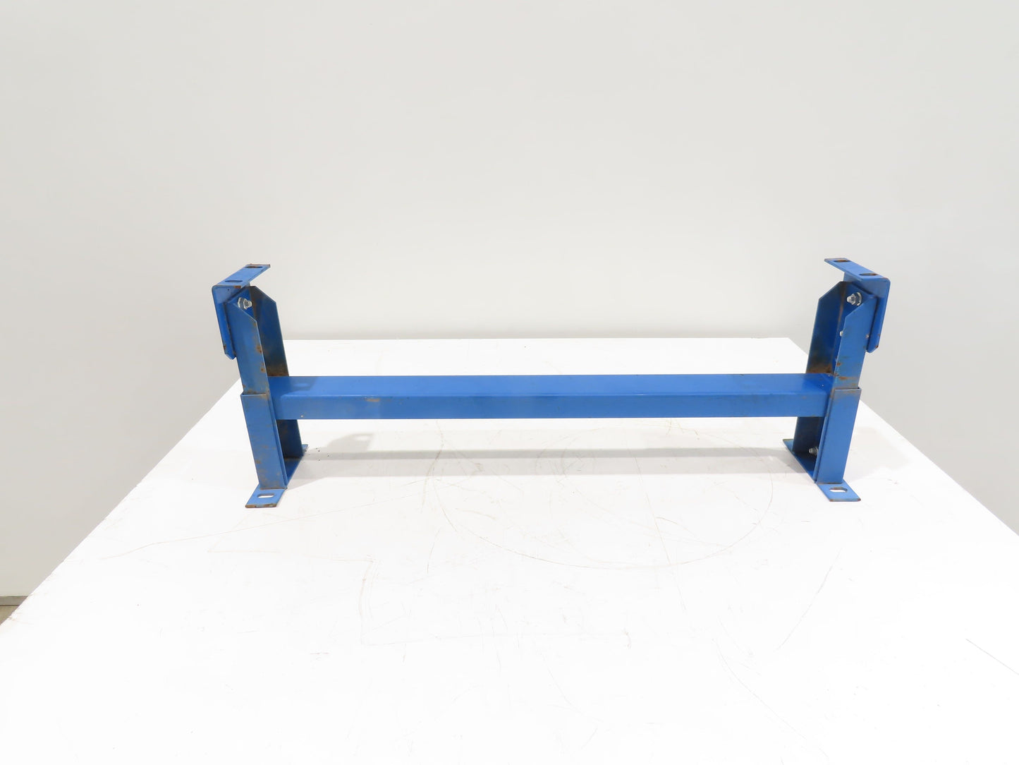 Lewco 34"W Conveyor Leg Stationary Floor Support BLUE 12-1/2" to 14"H Heavy Duty