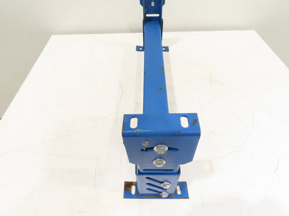 Lewco 30"W Conveyor Leg Stationary Floor Support BLUE 12-1/2" to 14"H Heavy Duty